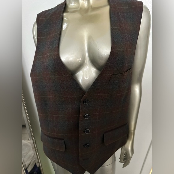 Ted Baker London Brown Checkered Vest - Picture 2 of 10